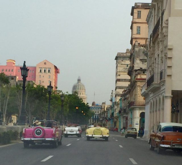El_Prado_Havana_Cuba_with_Classic_Cars_by_Author_Heidi_Siefkas