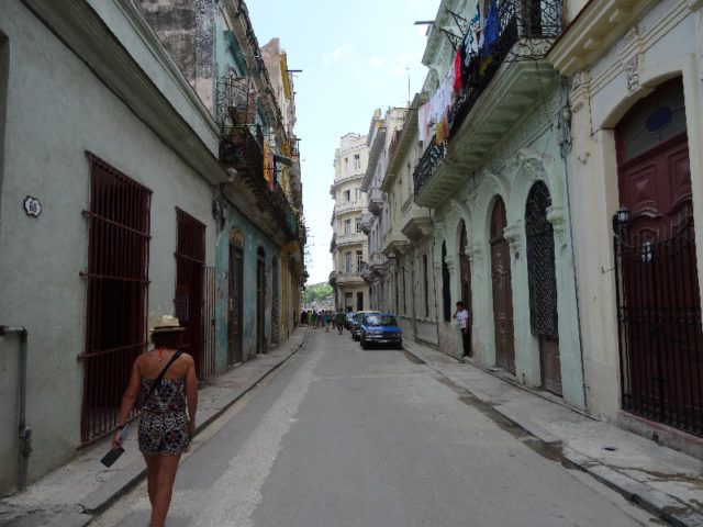 Author_Heidi_Siefkas_of_Cubicle_to_Cuba_walking_in-Old_Havana_Cuba