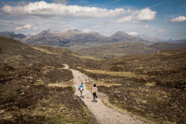Two hikers on the West Highland Way just after the Devils Staircase - photo by Kathi Kamleitner