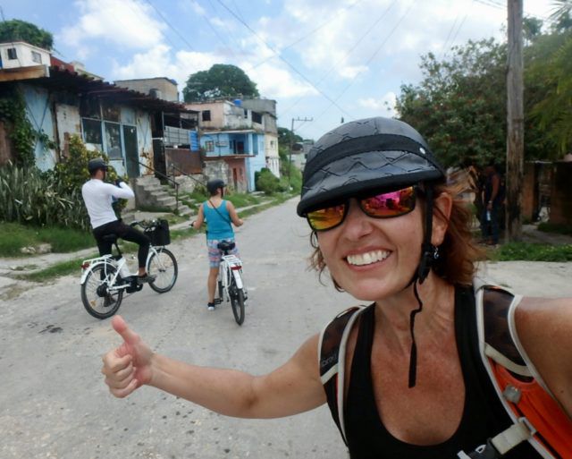 Author_Heidi_Siefkas_on_an_electric_bike_tour_of_Havana_Cuba