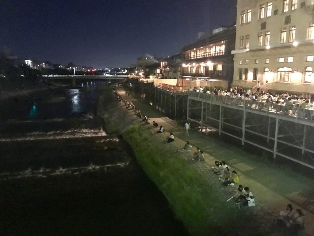 Kamo_River_at_night_kyoto_Japan_by_Heidi_Siefkas