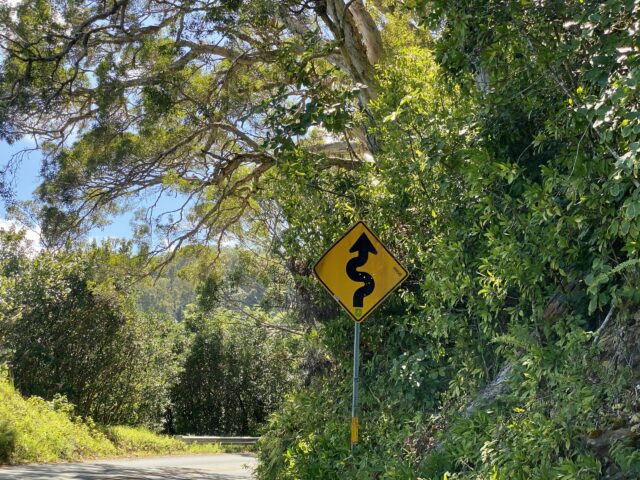 Curvy_Road_Sign_Road_to_Hana_Maui_Hawaii_by_Author_Heidi_Siefkas