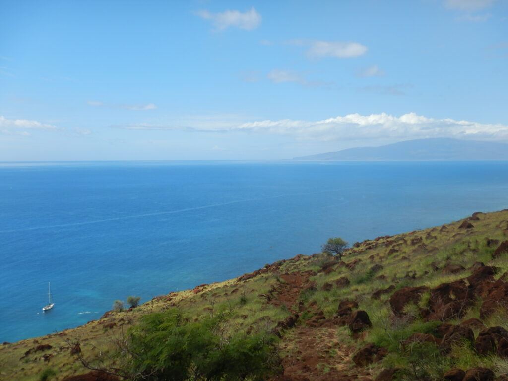 Lahaina_Pali_Trail_with_Sailboat_Maui_by_Heidi_Siefkas