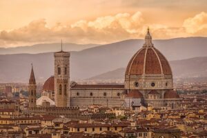 View of Duomo in Florence Italy